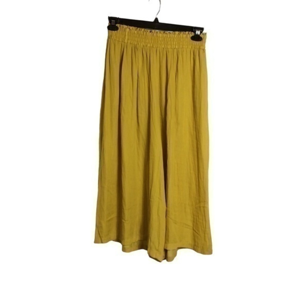 Dolan 100% silk culottes petite MP yellow.
